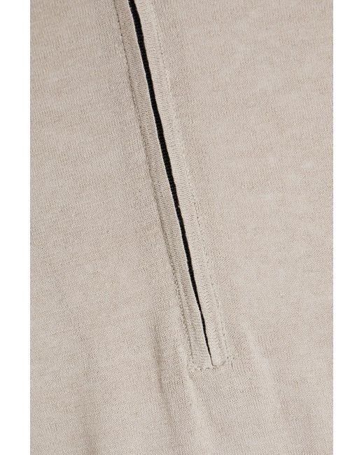James Perse Pullover aus einer leinenmischung mit halblangem reißverschluss in White für Herren