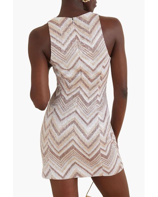 Missoni Sequin-embellished Crochet-knit Mini Dress in Natural | Lyst Canada