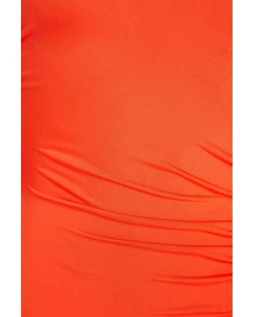 Victoria Beckham Orange Gerafftes oberteil aus stretch-jersey