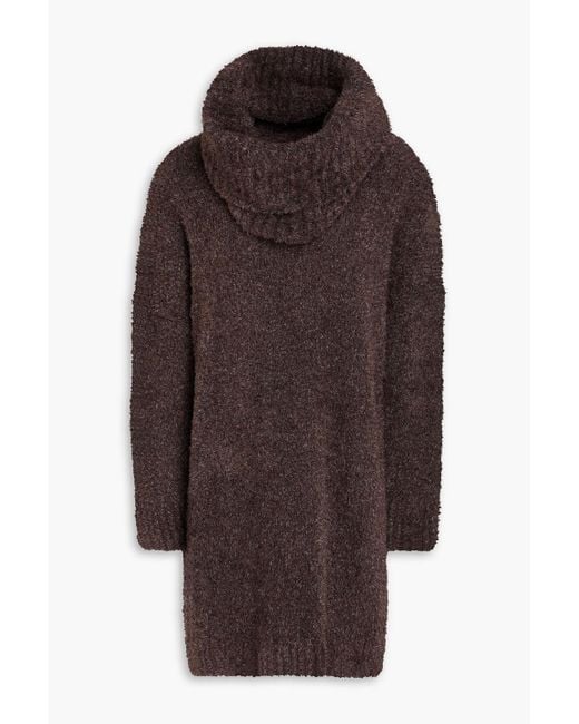 Dolce & Gabbana Brown Oversized Brushed Wool-blend Turtleneck Sweater