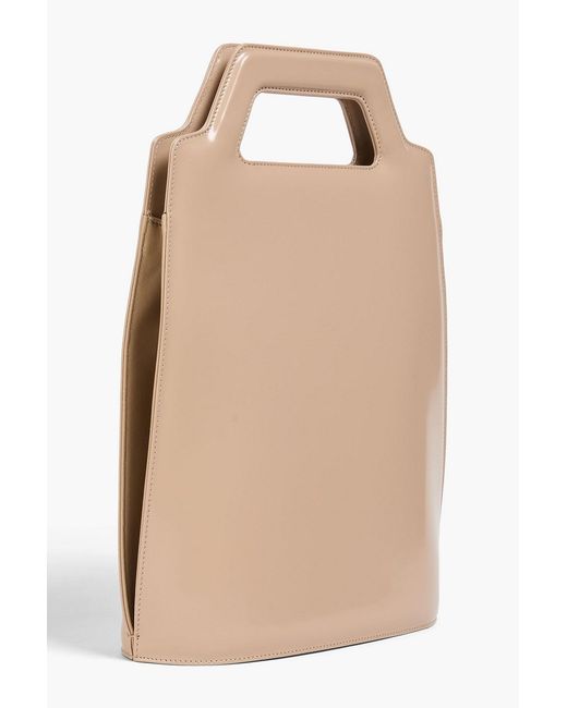 Ferragamo Natural Wanda North-South Patent-Leather Tote