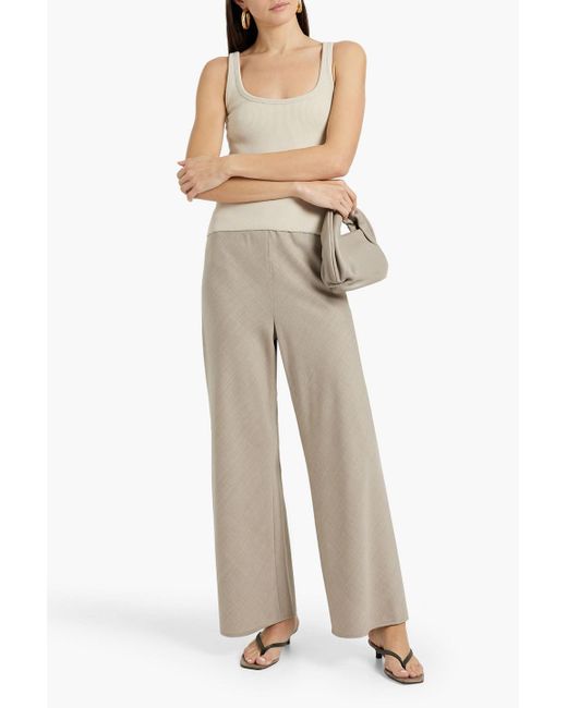 A.Emery White Myrna Wool-twill Wide-leg Pants