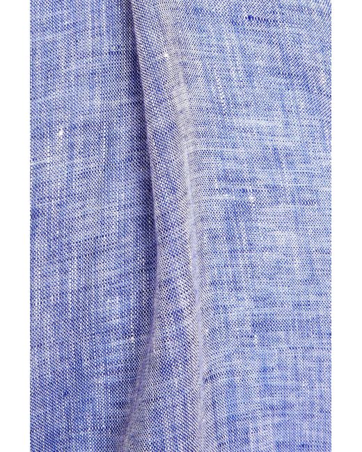 Frescobol Carioca Purple Antonio Linen Shirt for men
