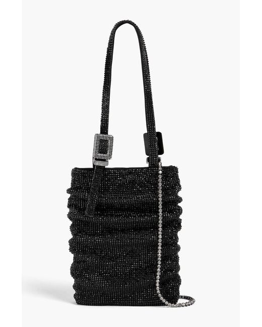 Benedetta Bruzziches Black Lollo La Petite Crystal-Embellished Chainmail Tote