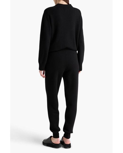 Loulou de Saison Black Hespero Cashmere Track Pants