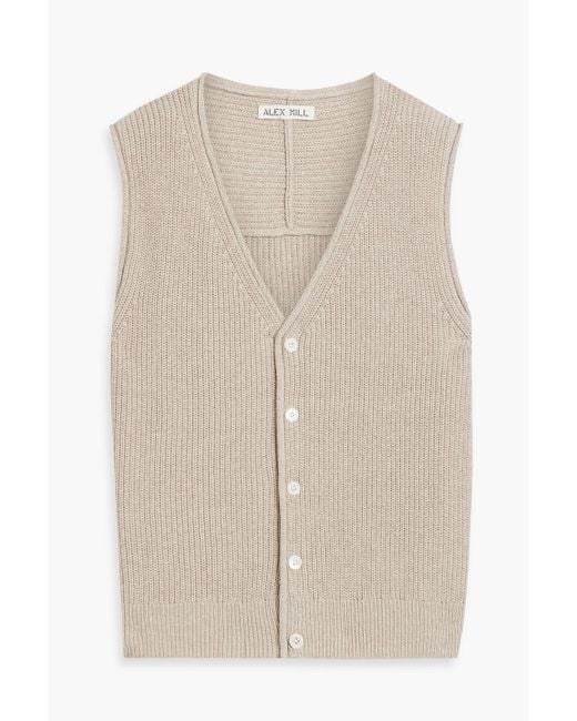Alex Mill Natural Eldridge Knitted Vest