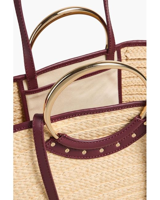Claudie Pierlot Natural Leather-trimmed Paper Tote
