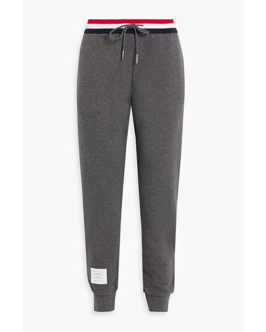 Thom Browne Gray French Cotton-terry Track Pants