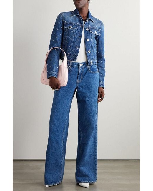Versace Blue Studded Denim Jacket