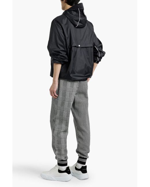 Thom Browne Black Ripstop Hooded Track Jacket for men