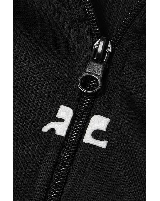 Courreges Black Verkürzte weste aus jersey