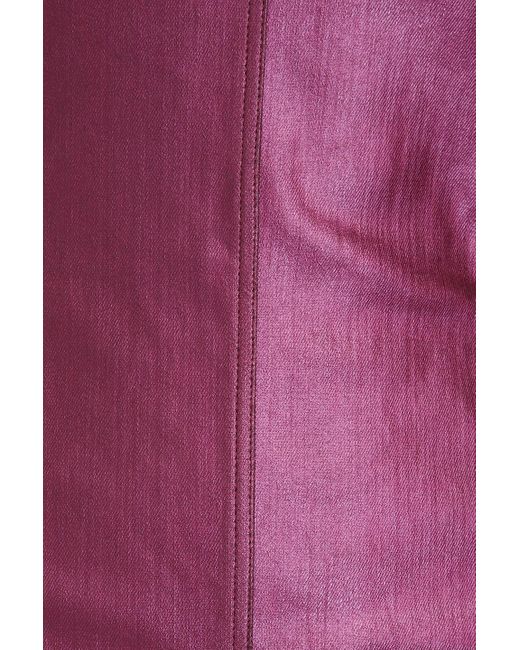 Rick Owens Purple Kleid aus beschichtetem denim in metallic-optik
