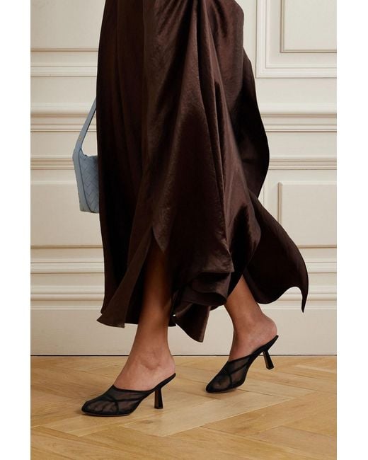 Neous Black Pherka Mesh Mules