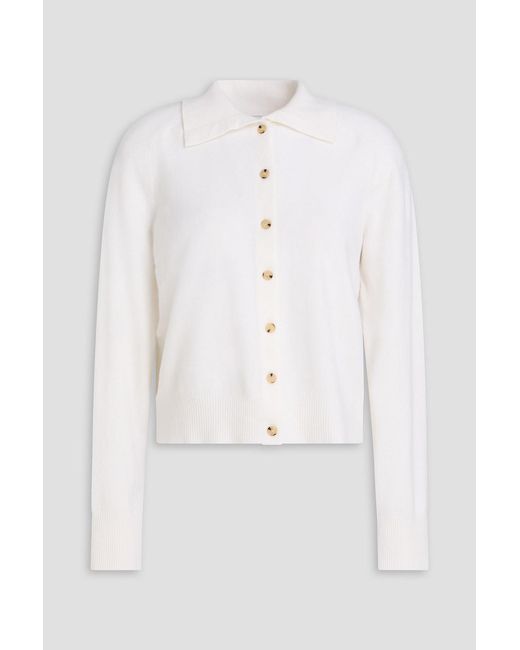 Vince White Wool-blend Cardigan