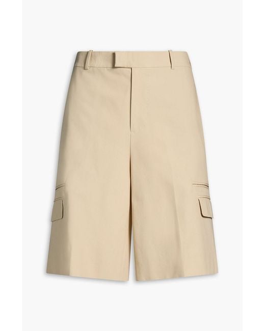McQueen Natural Cotton-Twill Cargo Shorts for men