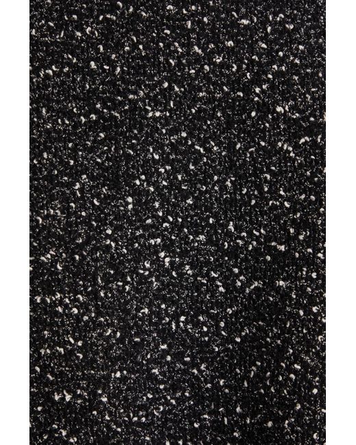 Rag & Bone Black Elsie Flared Felt-paneled Wool-blend Bouclé-tweed Mini Skirt