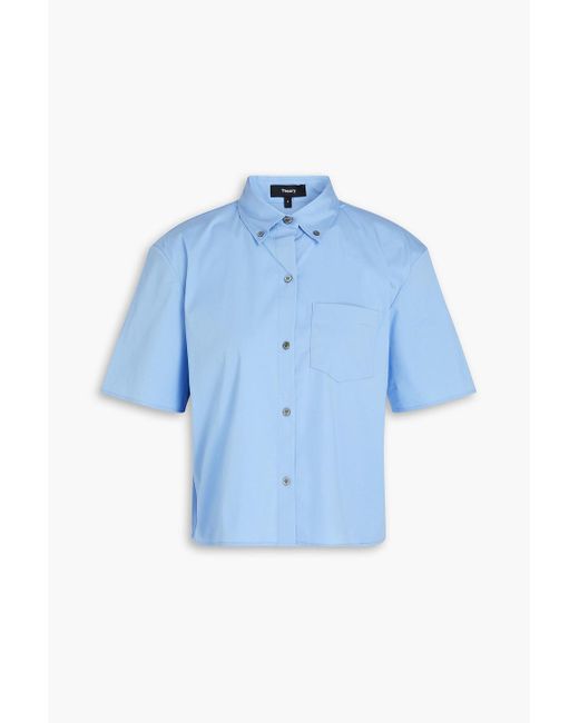 Theory Blue Hemd aus popeline aus einer baumwollmischung