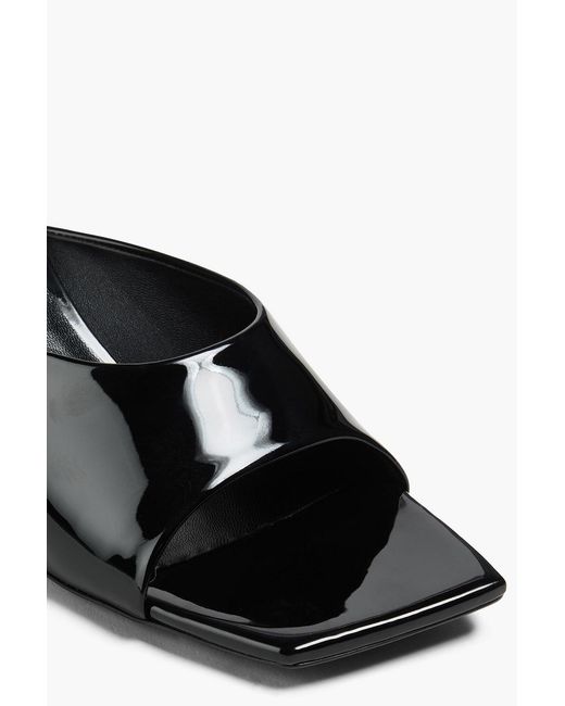 Versace Black V2025 Patent-Leather Mules