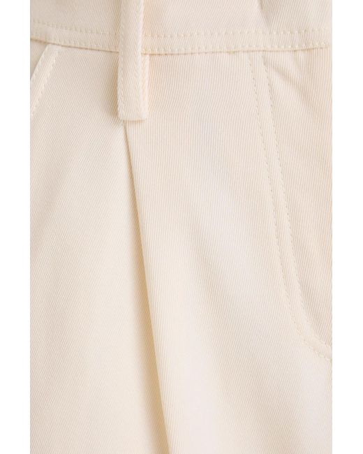 Giorgio Armani White Karottenhose aus woll-twill mit falten