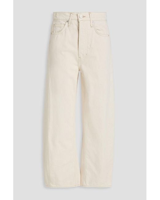 Veronica Beard Natural Ryder High-Rise Tapered Jeans