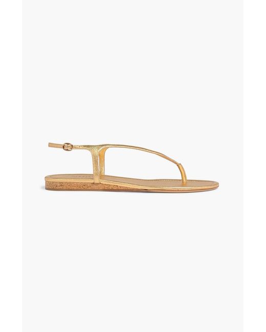 Gabriela Hearst White Gia Leather Slingback Sandals