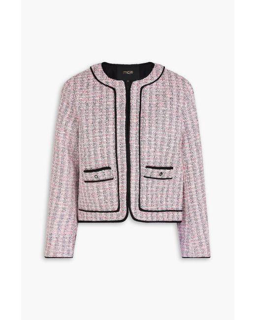 Maje Pink Metallic Tweed Jacket