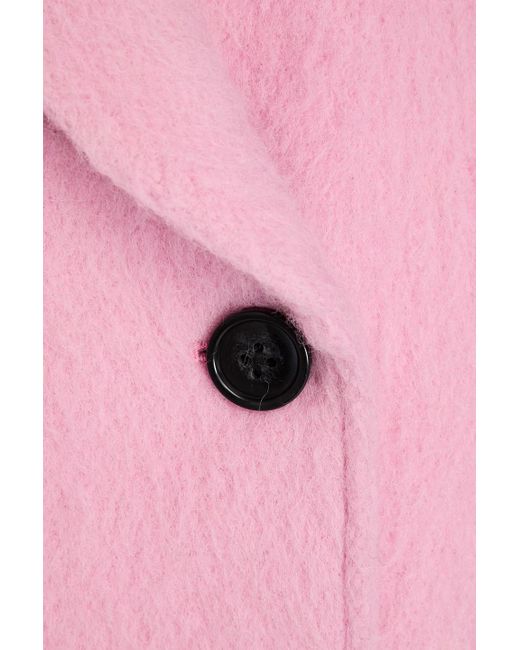 Stand Studio Pink Double-breasted Wool-blend Coat
