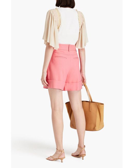 See By Chloé Pink Shorts aus twill aus einer baumwollmischung mit falten