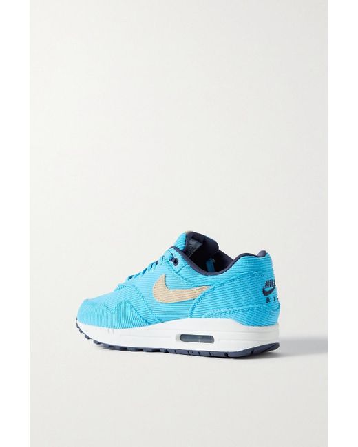 Nike Blue Air Max 1 Corduroy Sneakers