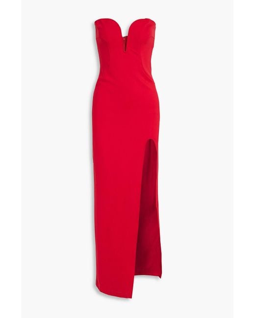 Nicholas Red Tena Strapless Cady Gown