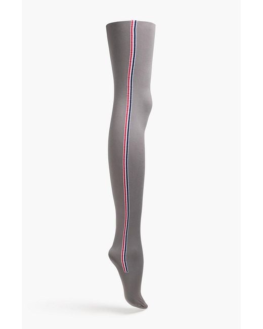 Thom Browne Gray Striped Tights