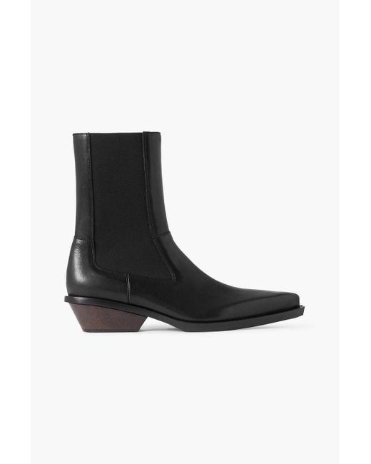 Acne Black Leather Chelsea Boots