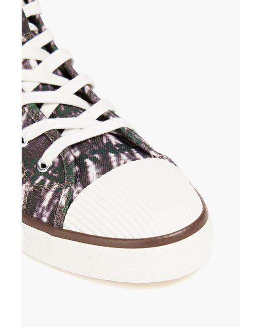 Isabel Marant Benkeeth high-top-sneakers aus denim mit batikmuster in Purple für Herren