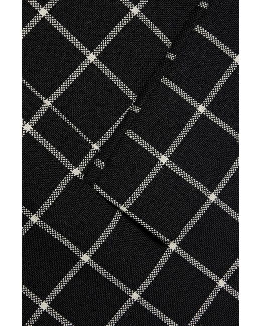 Marni Black Checked Wool-jacquard Blazer