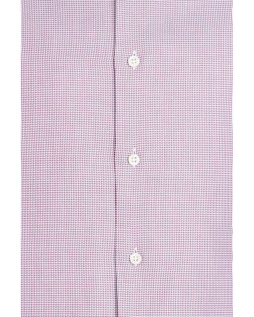 Canali Hemd aus baumwoll-jacquard in Purple für Herren