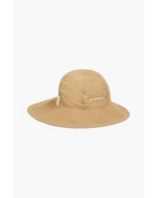 Jacquemus White Le Bob Pescadou Embroidered Shell Bucket Hat
