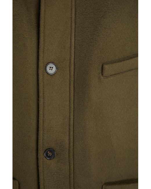 Officine Generale Green Hiro Brushed Wool-felt Jacket for men