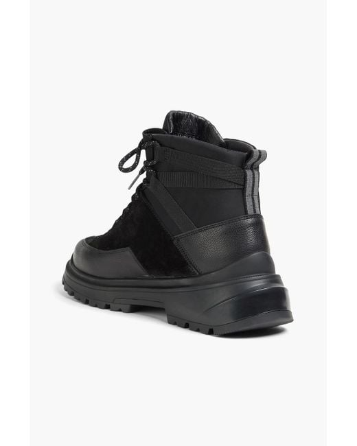 Canada Goose Black Journey Shell, Suede And Leather Hiking Boots for men