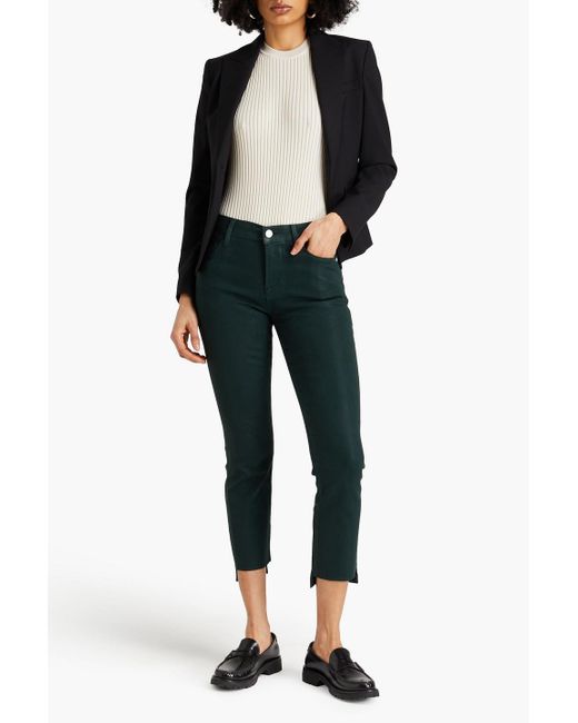 FRAME Green Le High Straight Cropped High-rise Straight-leg Jeans