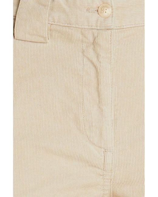 Ba&sh Natural Nevo Cotton-blend Corduroy Wide-leg Pants