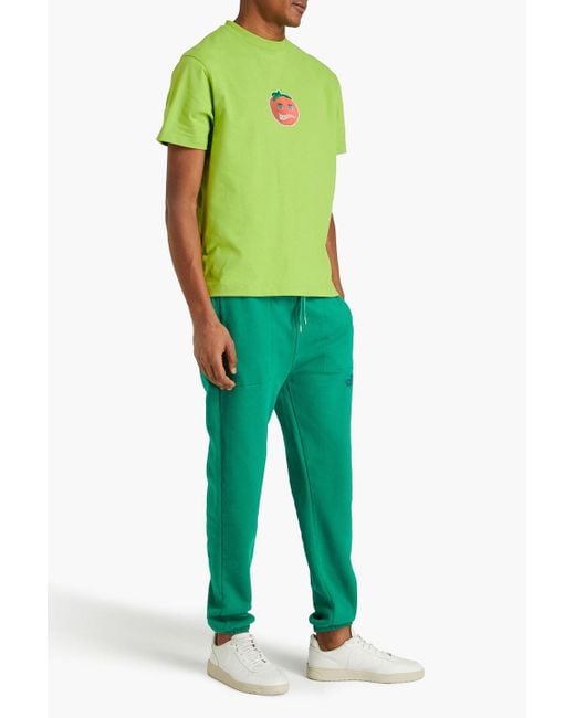 Jacquemus Jean hemd aus baumwollpopeline mit floralem print und stickereien in Green für Herren