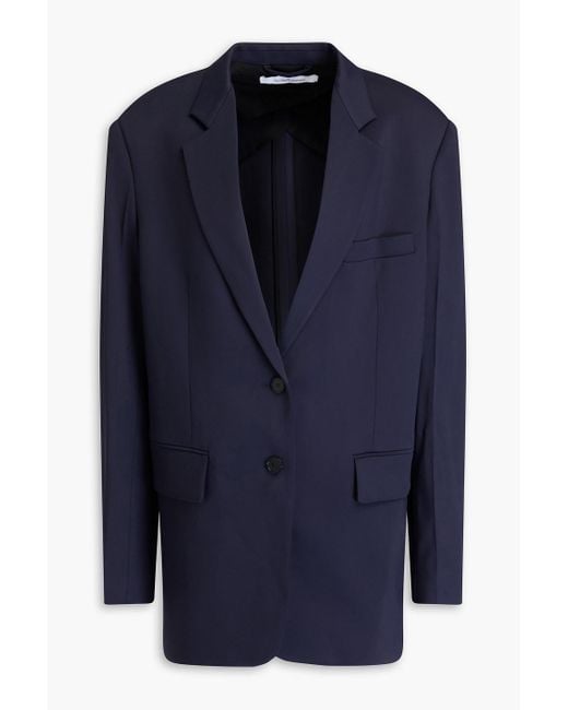 Another Tomorrow Blue Blazer aus twill