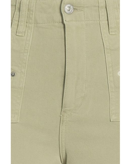PAIGE Green Anessa High-Rise Wide-Leg Jeans