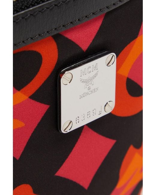 MCM Dieter messenger bag aus shell mit print in Red für Herren