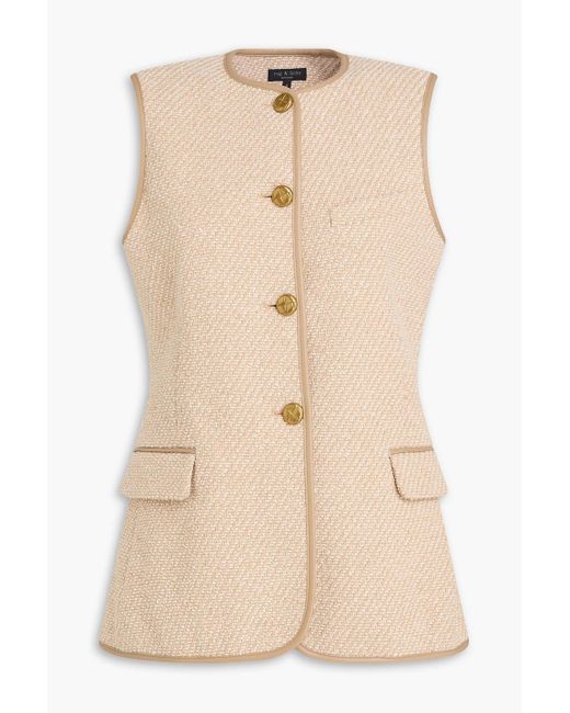 Rag & Bone Natural Bartlet Cotton-Blend Tweed Vest