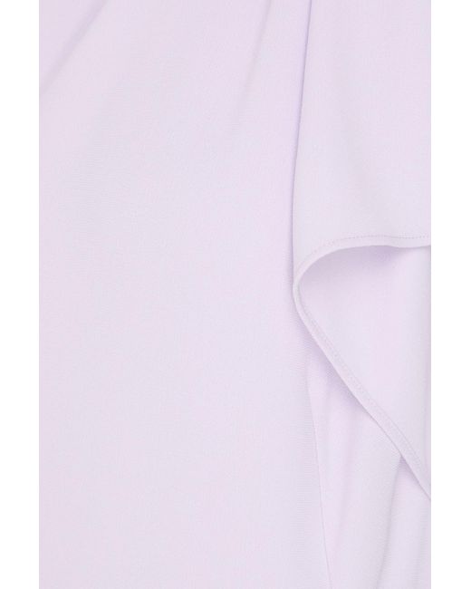 Roland Mouret Purple Draped Crepe Maxi Dress