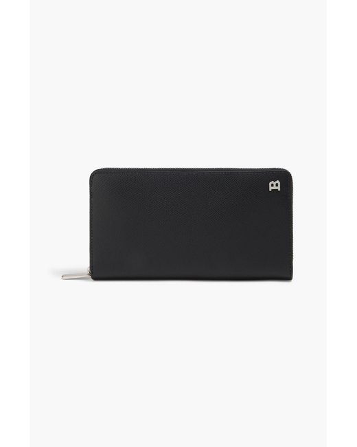 Bally Black Textured-Leather Continental Wallet for men
