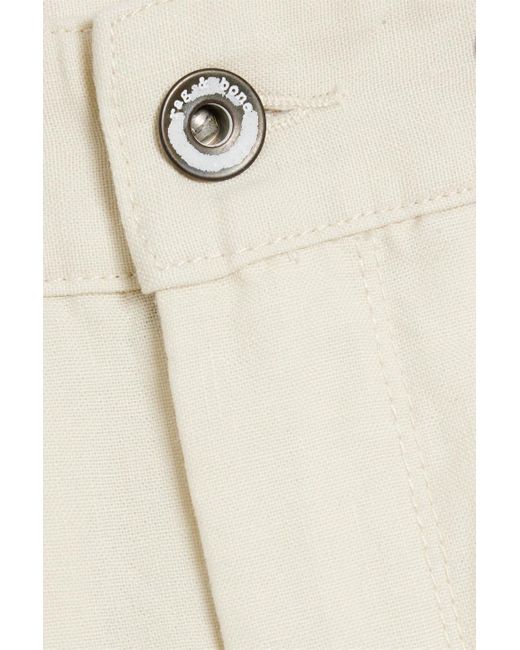 Rag & Bone White Cotton And Linen-blend Chino Shorts for men
