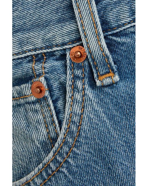 Re/done Blue 90S High-Rise Straight-Leg Jeans