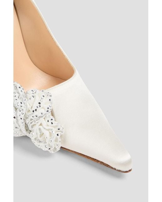 Magda Butrym Metallic Pumps aus satin mit verzierung